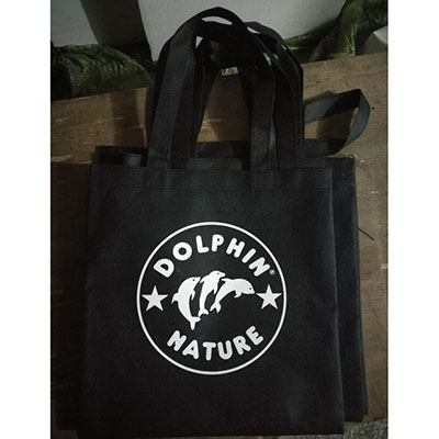 New order of black non woven bag for Dolphin Nature